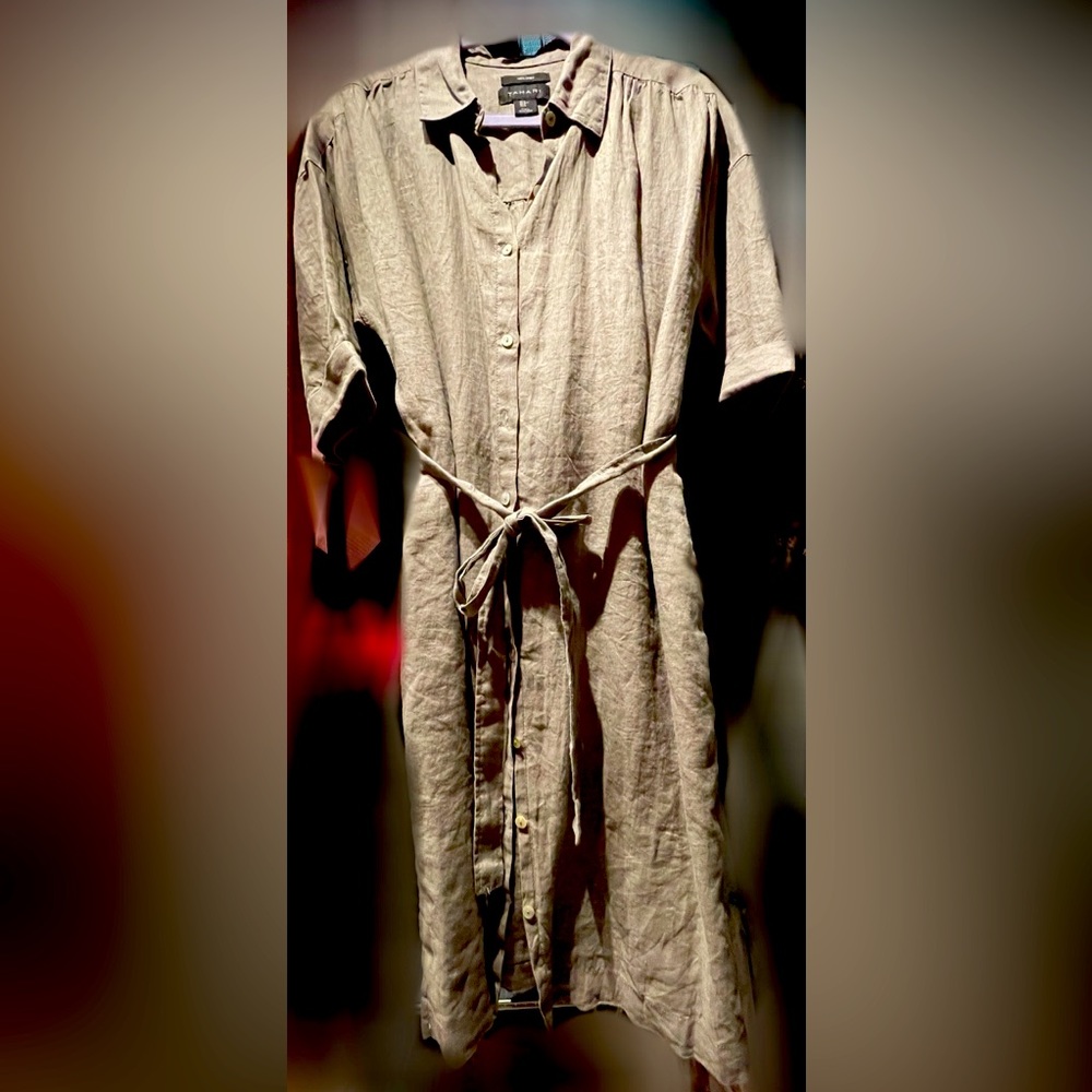 100% Linen Button-down Dress